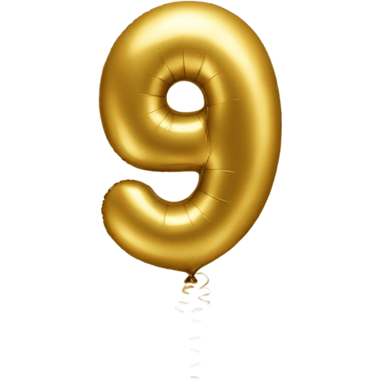 Gold balloon number 9 emoji