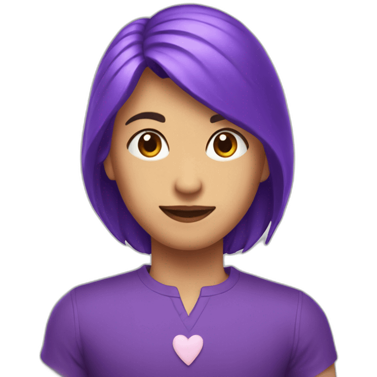 corazón morado claro emoji