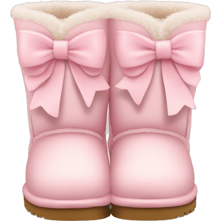 Mini light pink uggs with bow emoji