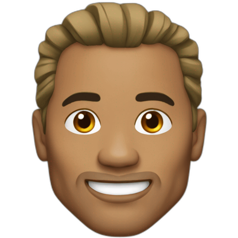 Dwayne Johnson with hair emoji