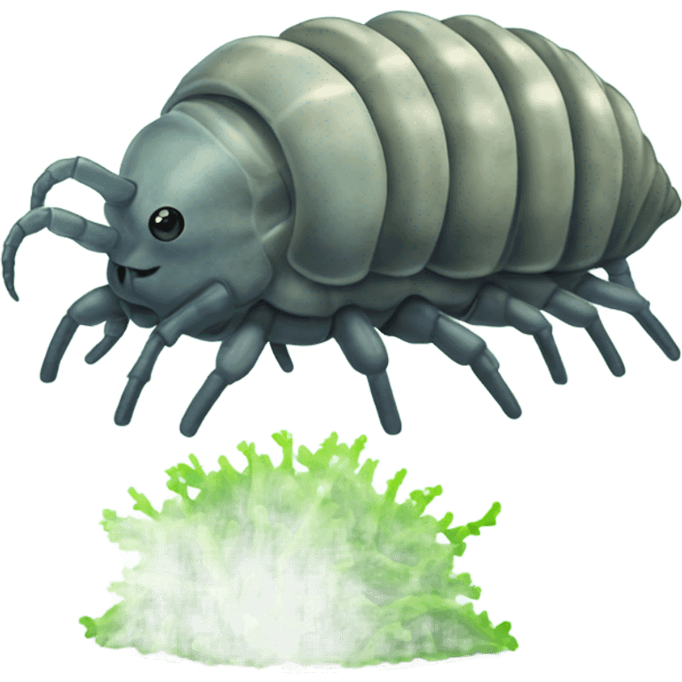 Isopod with seaweed emoji