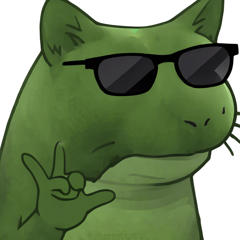 Cat with sunglasses emoji