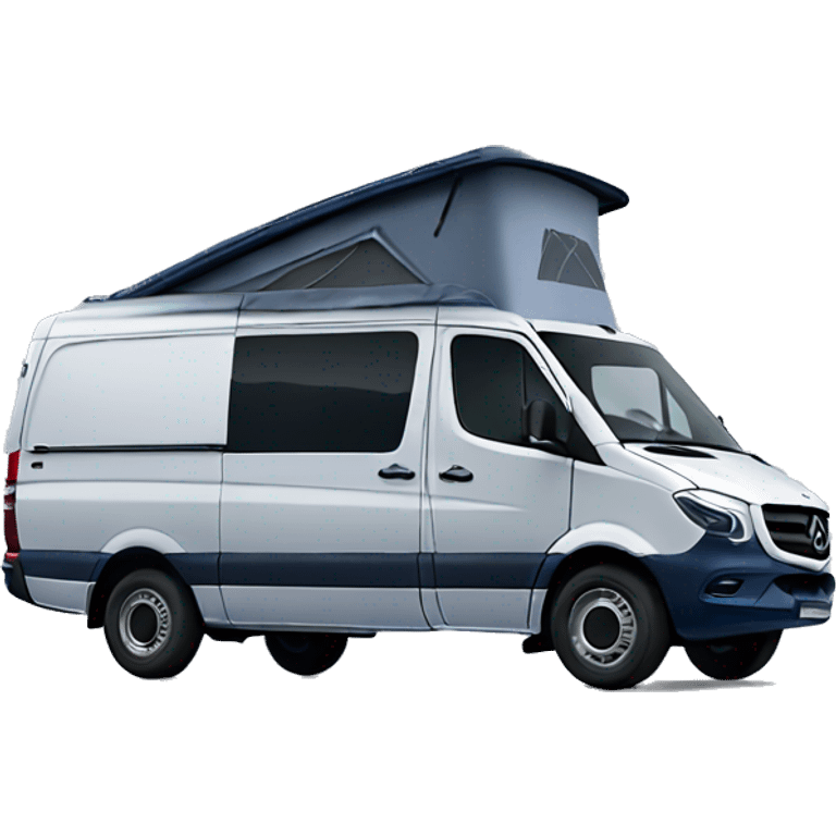 Camper van Mercedes Sprinter dark blue emoji