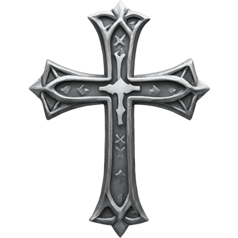 silver gothic cross emoji