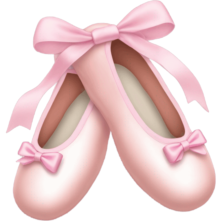 Light pink ballet bow slippers emoji