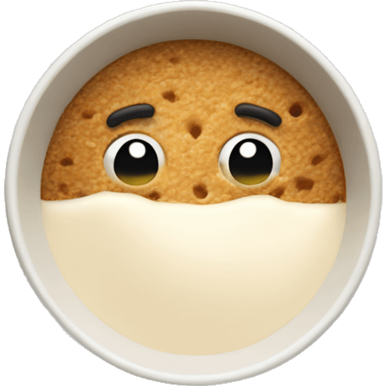 weetabix in a bowl with milk  emoji