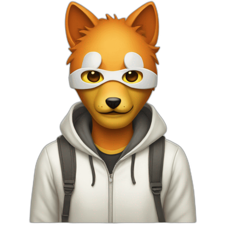 Programmer with kitsune mask emoji