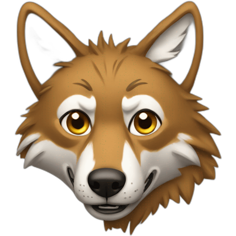 Scarred coyote emoji