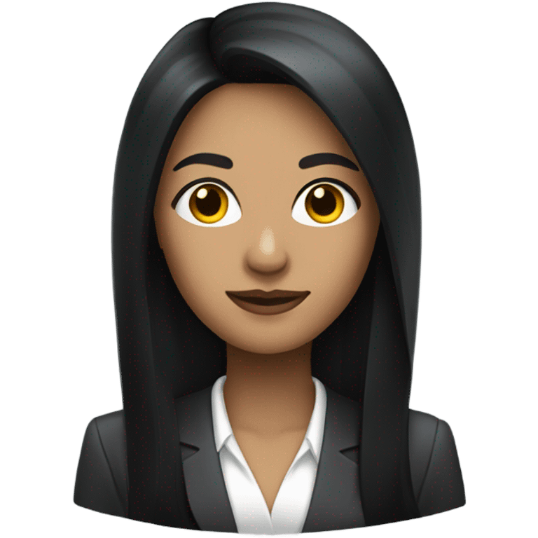 business woman long straight black hair emoji