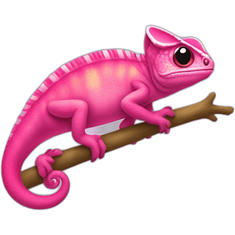 Pink chameleon emoji