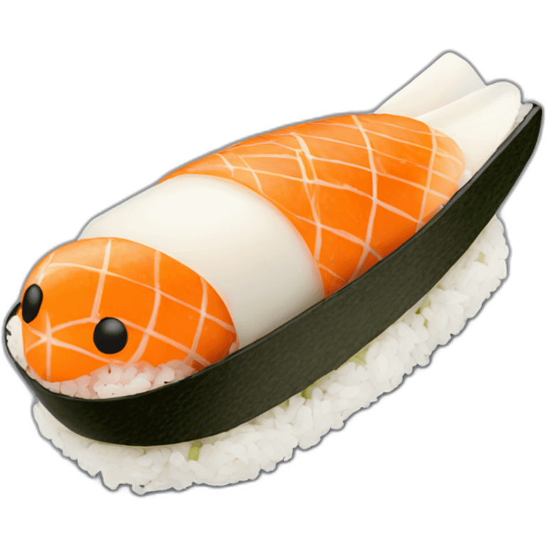 spaceship shaped sushi emoji