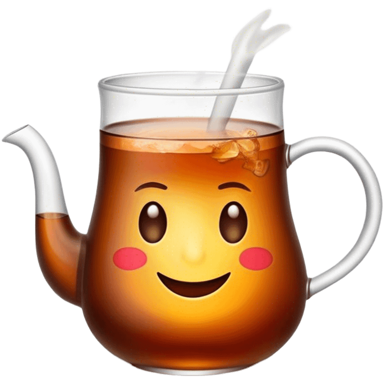 Cinematic Realistic Turkish Tea Pop Culture Emoji, featuring an inviting portrayal of a steaming glass of Turkish tea rendered with rich textures and warm, convivial lighting. emoji