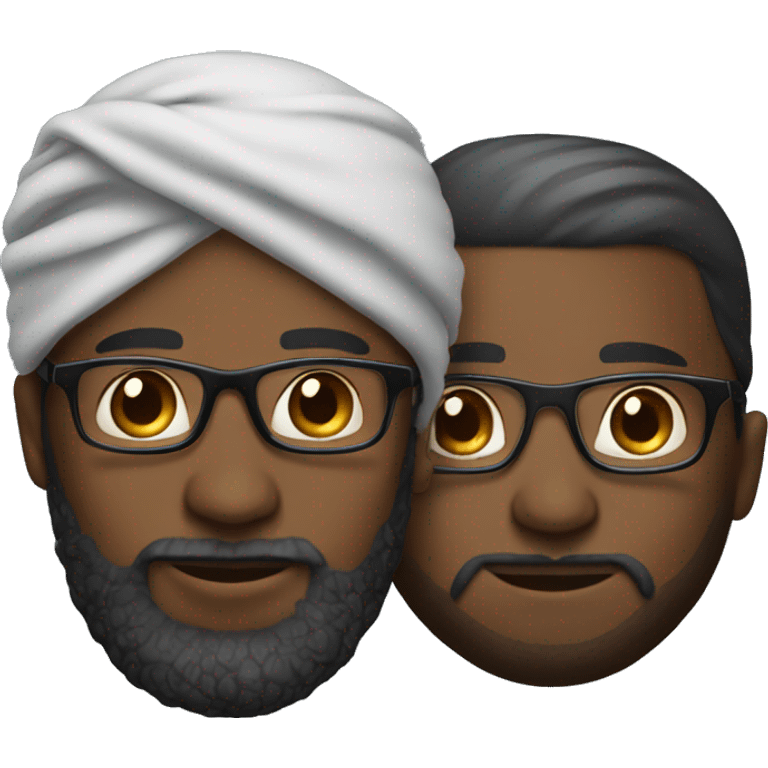 African American male with turban, glasses and full beard  emoji