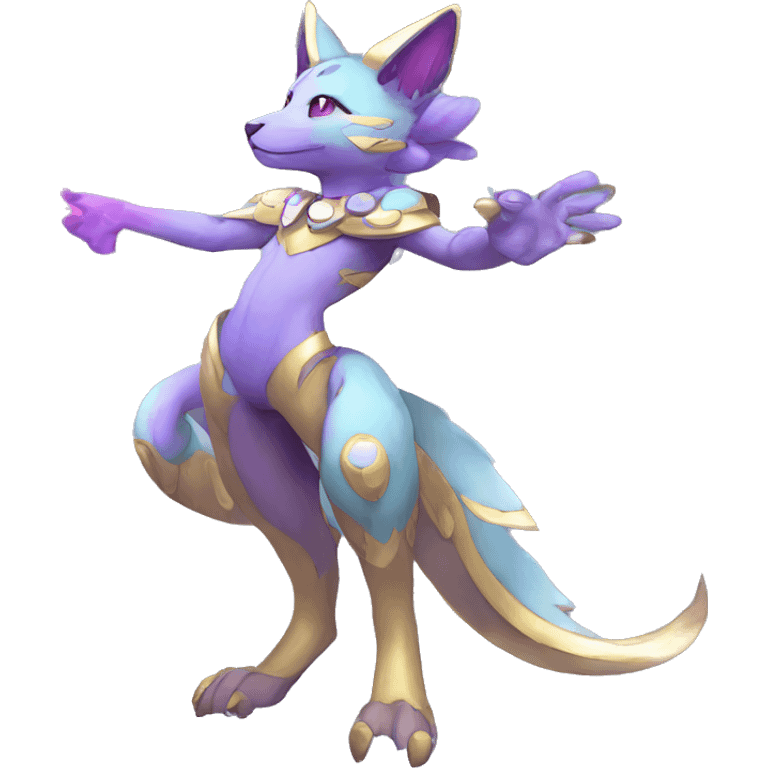 Shiny Anthro Sona Fakemon Nebula Full Body emoji