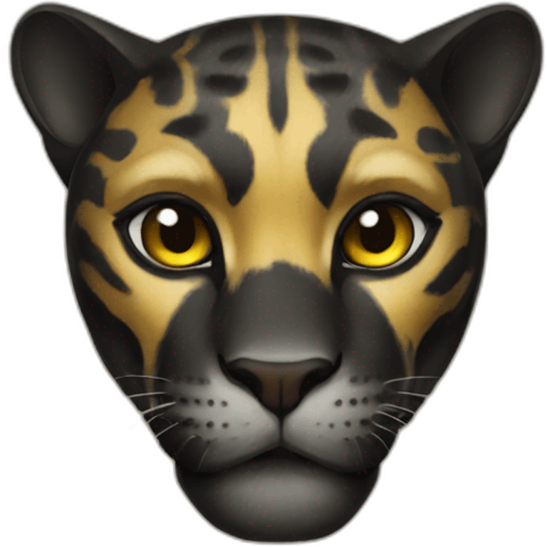 Yellow and black Panther  emoji