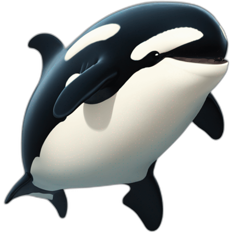 a very fat orca emoji