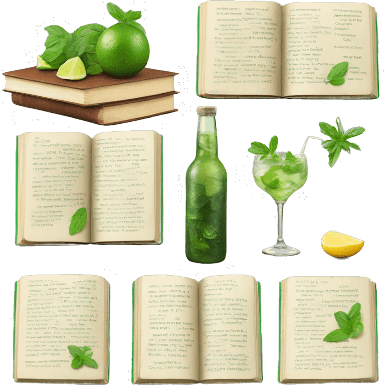 book summary with mojito emoji