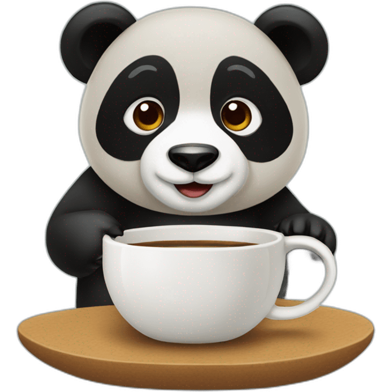 OSO PANDA TOMANDO CAFE emoji