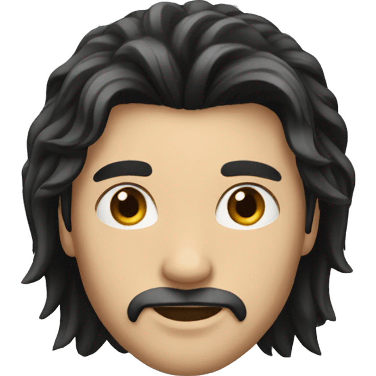 Male long black Hair emoji