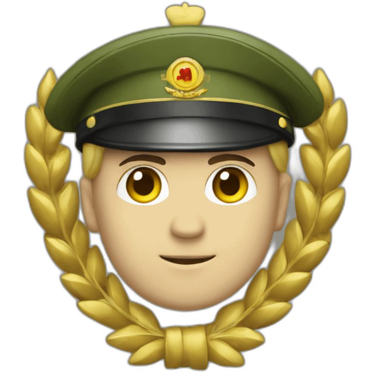 Militaire sur une couronne emoji