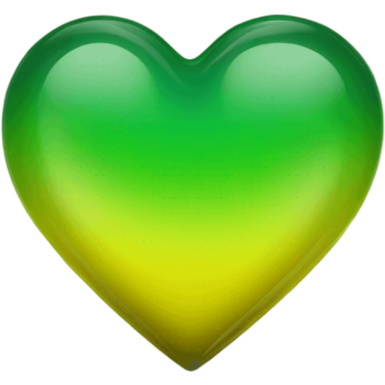 green yellow ombré glass heart emoji