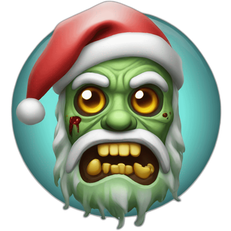 Zombie santa emoji