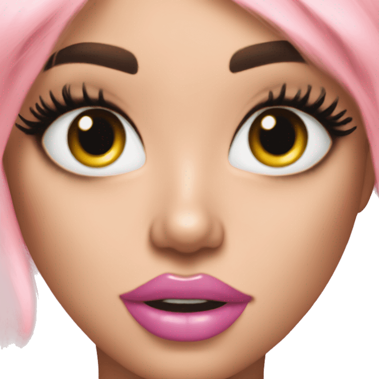 💩😉 pink lashes  emoji