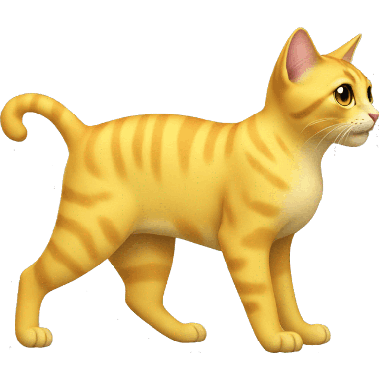 Yellow lombax-cat full body emoji