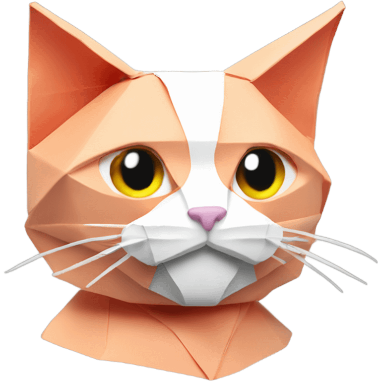 cat origami saumon happy emoji