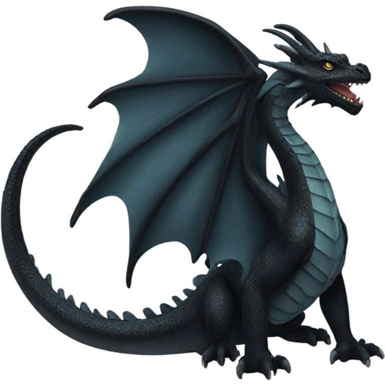 Black Morningstar tail dragon emoji