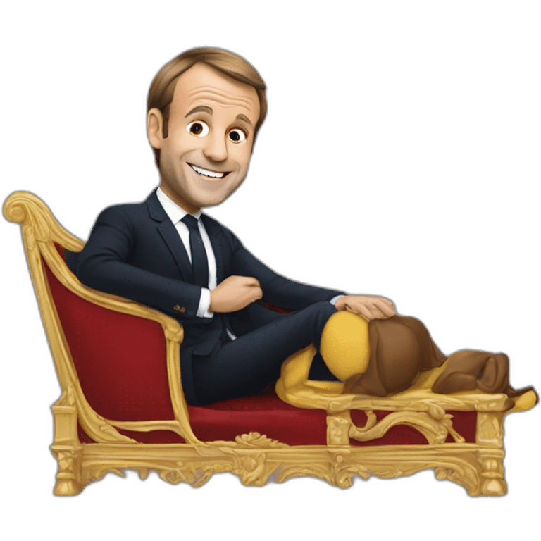 Emmanuel-Macron dans un berceau emoji