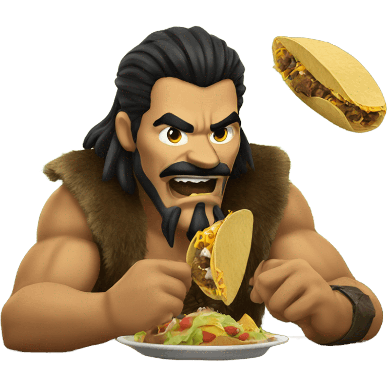 Kraven the hunter eating Taco emoji