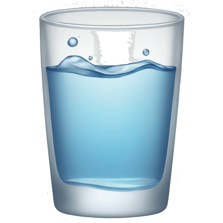 glass of water tilt emoji