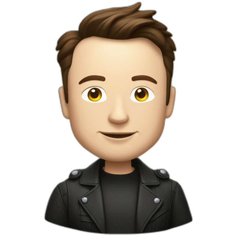 Elon musk sur une tesla  emoji