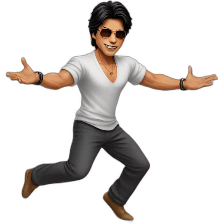 Shahrukh with open arms dance emoji