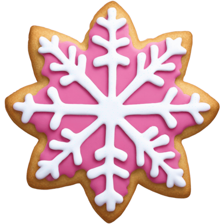 pink snowflake cookie  emoji