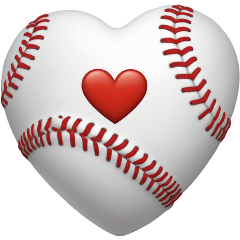 heart shape baseball emoji