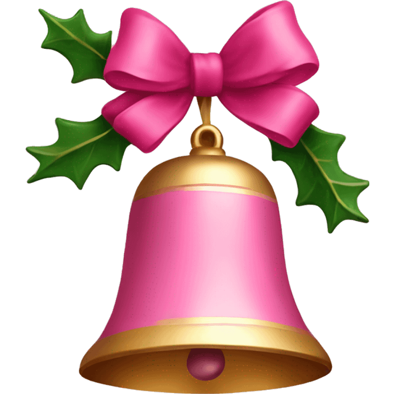 christmas bell pink mood emoji