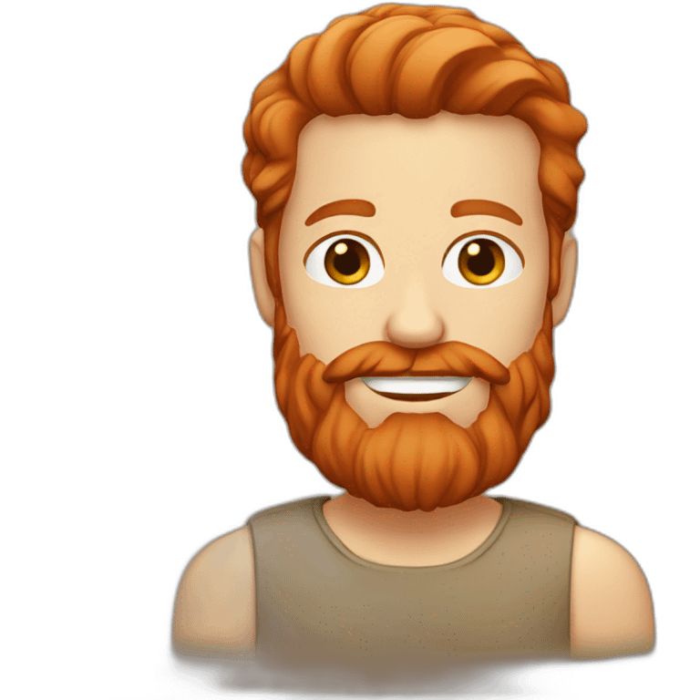 redhead with beard emoji