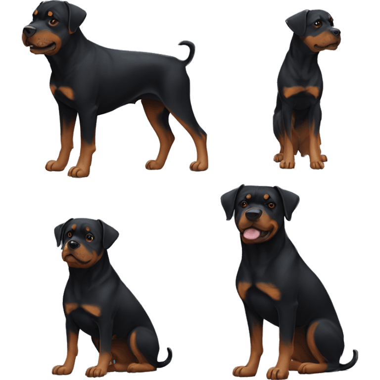 Skinny Rottweiler  emoji