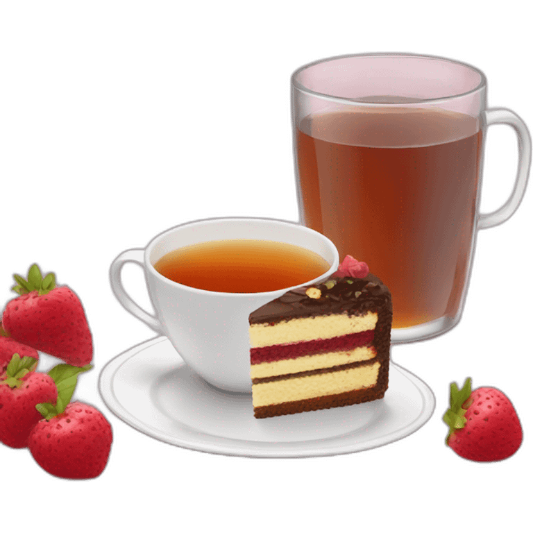 Tea with cake emoji