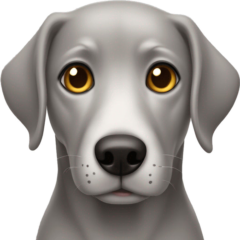 Light grey dog with hazel eyes emoji