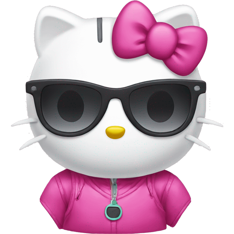 hello kitty with sunglasses  emoji