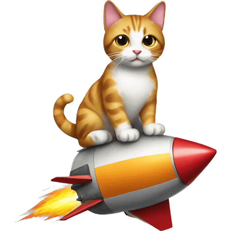 Cat on a rocket emoji