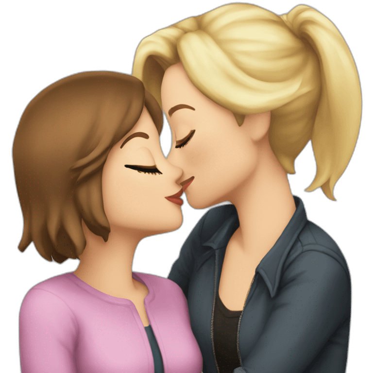 Lana Lang kissing Chloe Sullivan emoji