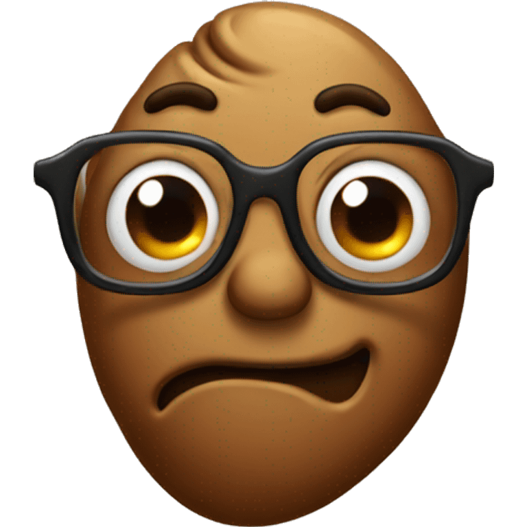 Poop with glasses emoji