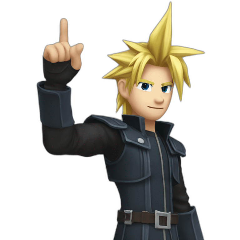 cloud strife salute emoji