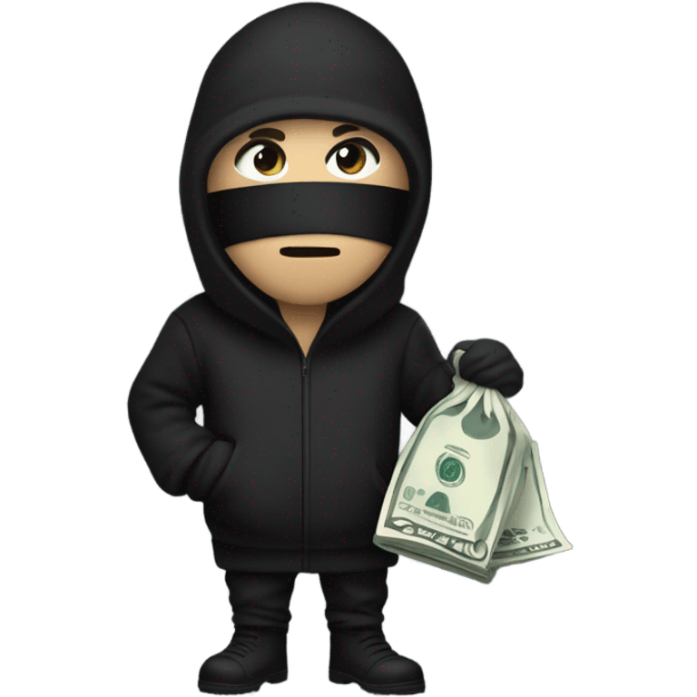 Robber with a money bag emoji