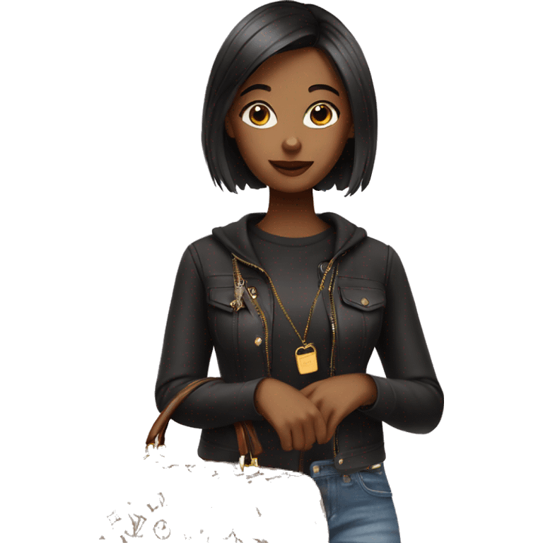 Girl with lv bag emoji