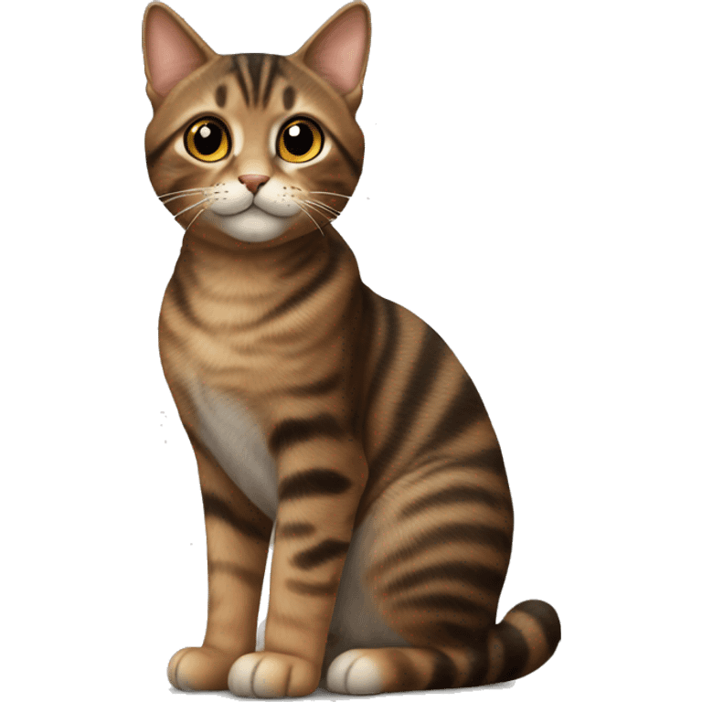 cute adorable brown tabby cat brown grey emoji